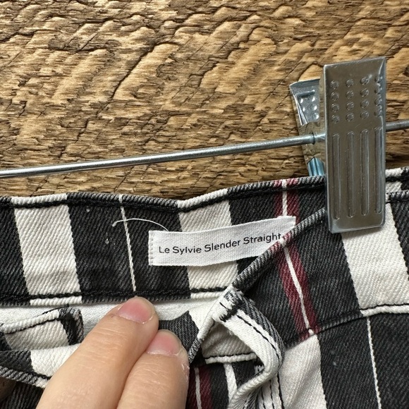 FRAME Le Sylvie Slender Straight Jeans – Sano Stripe – Size 32 - Picture 8 of 16